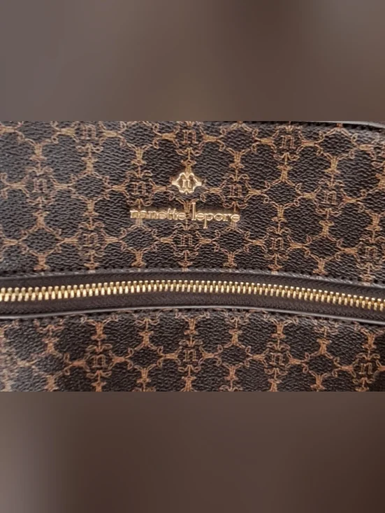 Nanette Lepore, brown and tan  crossbody with tan strap and tassel - Picture 5 of 10